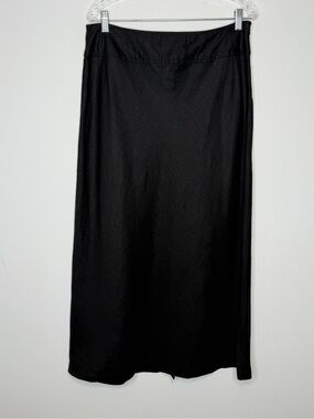 J. Jill Black Linen Maxi Skirt